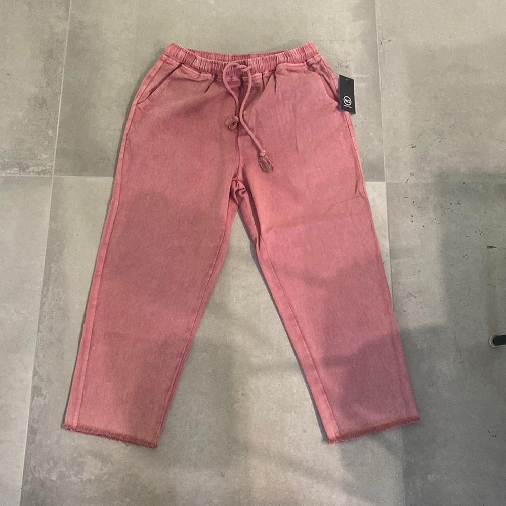 NWT | Mineral Washed Drawstring Boyfriend Jeans